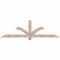 Ekena Millwork Redmond Smooth Timber Gable Bracket, Douglas Fir, 72"W x 21"H x 3 1/2"D x 3 1/2"F, 7/12 Pitch GBW072X21X0404RED00SDF - alternate 1